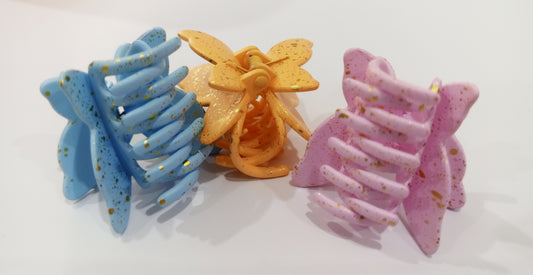 Sparkle Butterfly Mini Hair Claw Clips – Set of 3